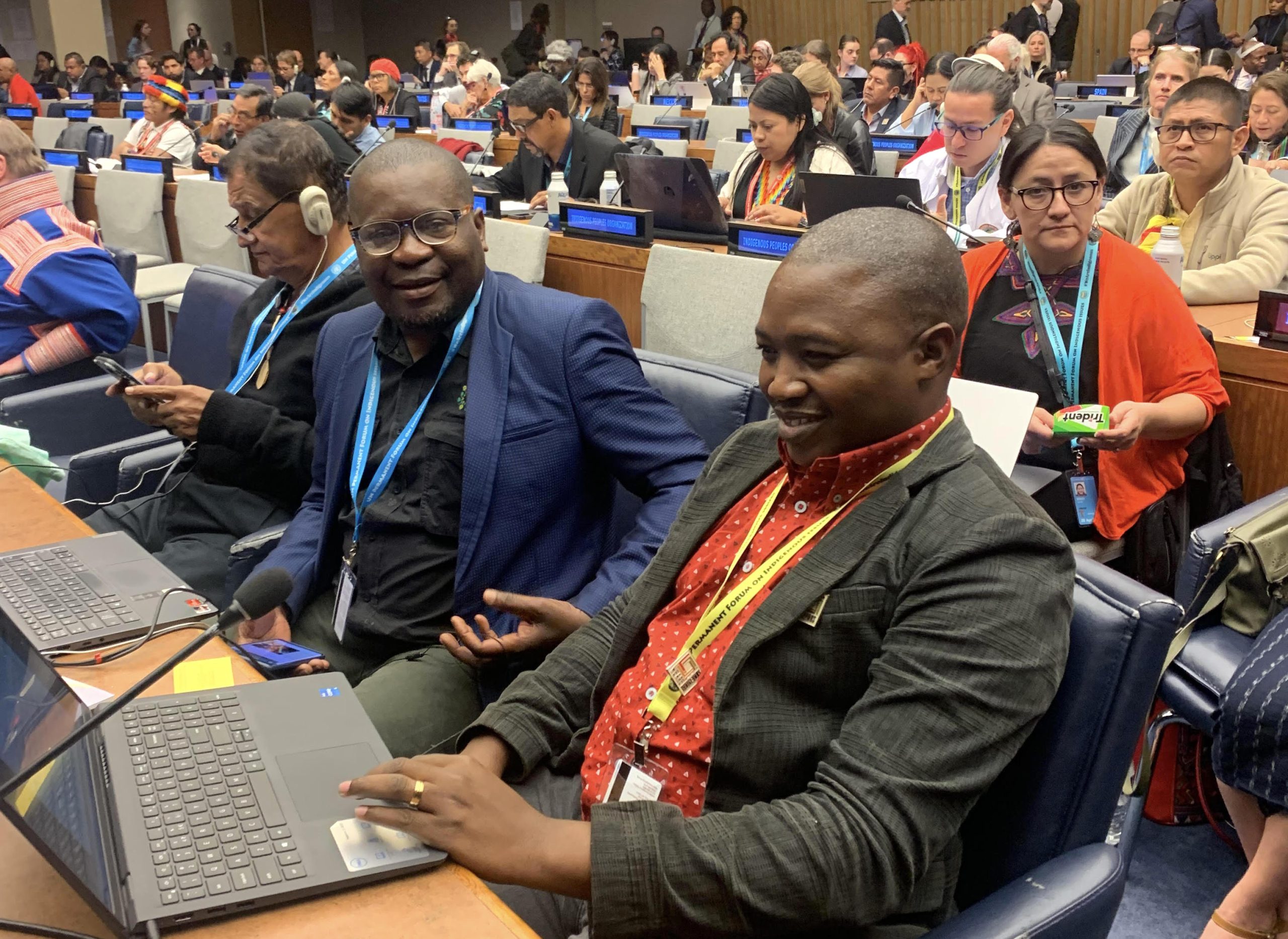 Close up of delegates inside the hall.