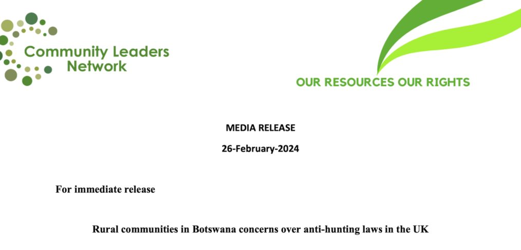 The CLN logo tops the title page of the media release.