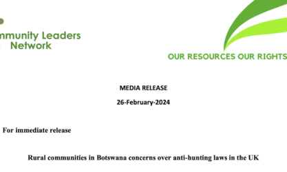 The CLN logo tops the title page of the media release.