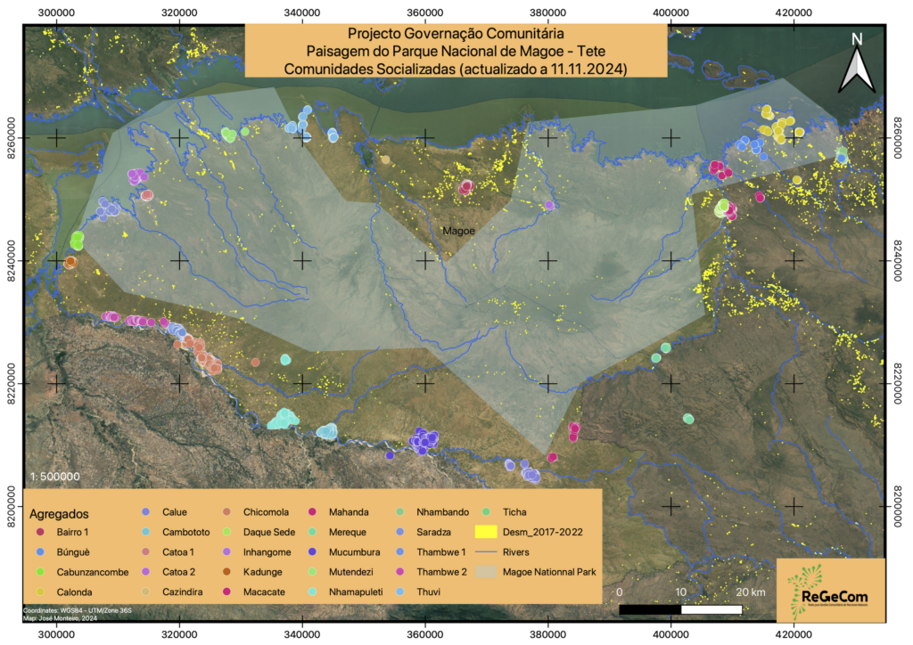 A map of Magoe National Park