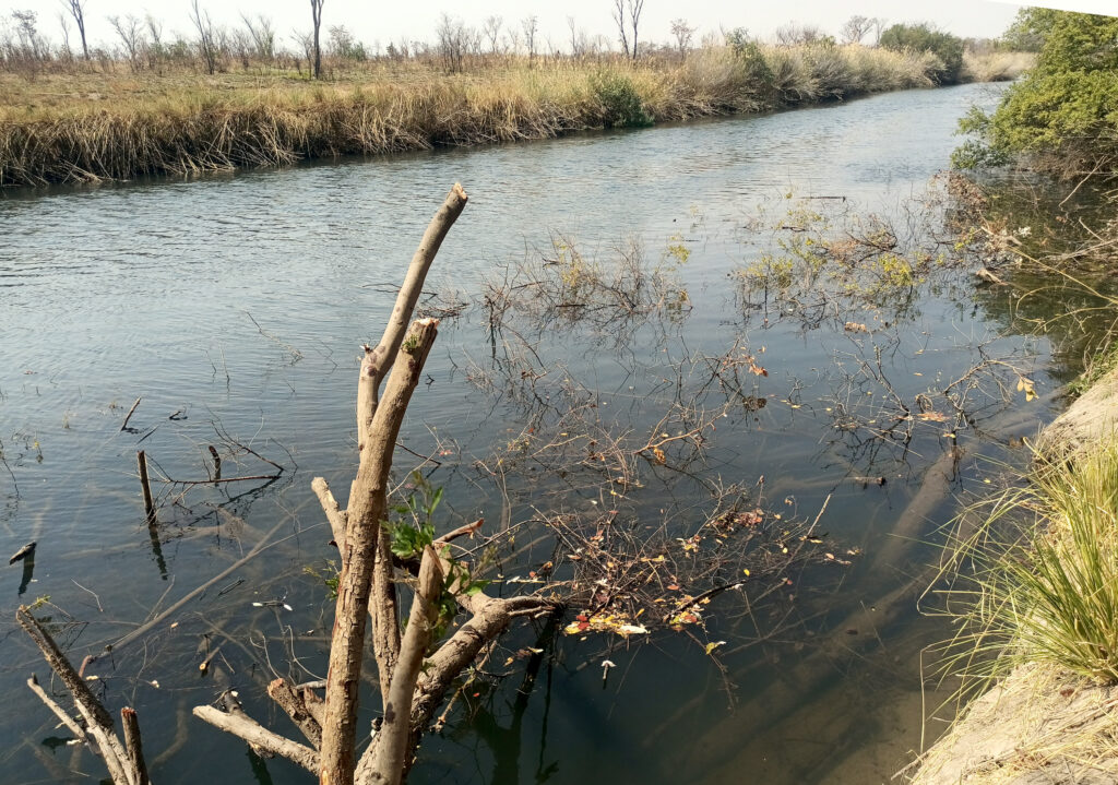 A deep waterway.